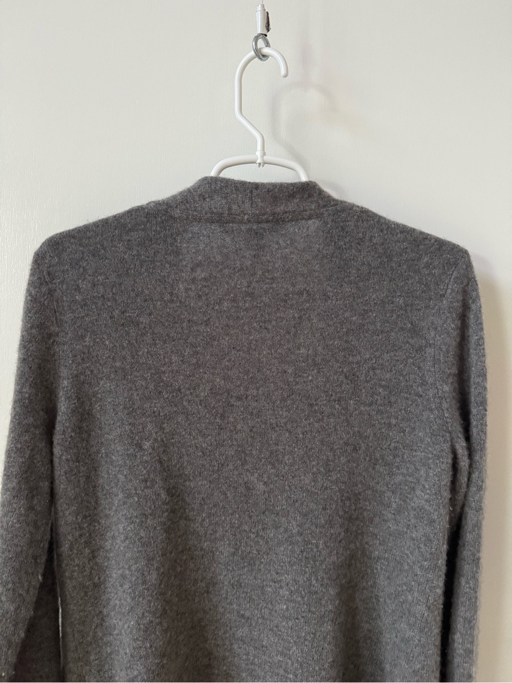 100% Cashmere 41 Hawthorn Gray Open Front Cardigan - Picture 8 of 12